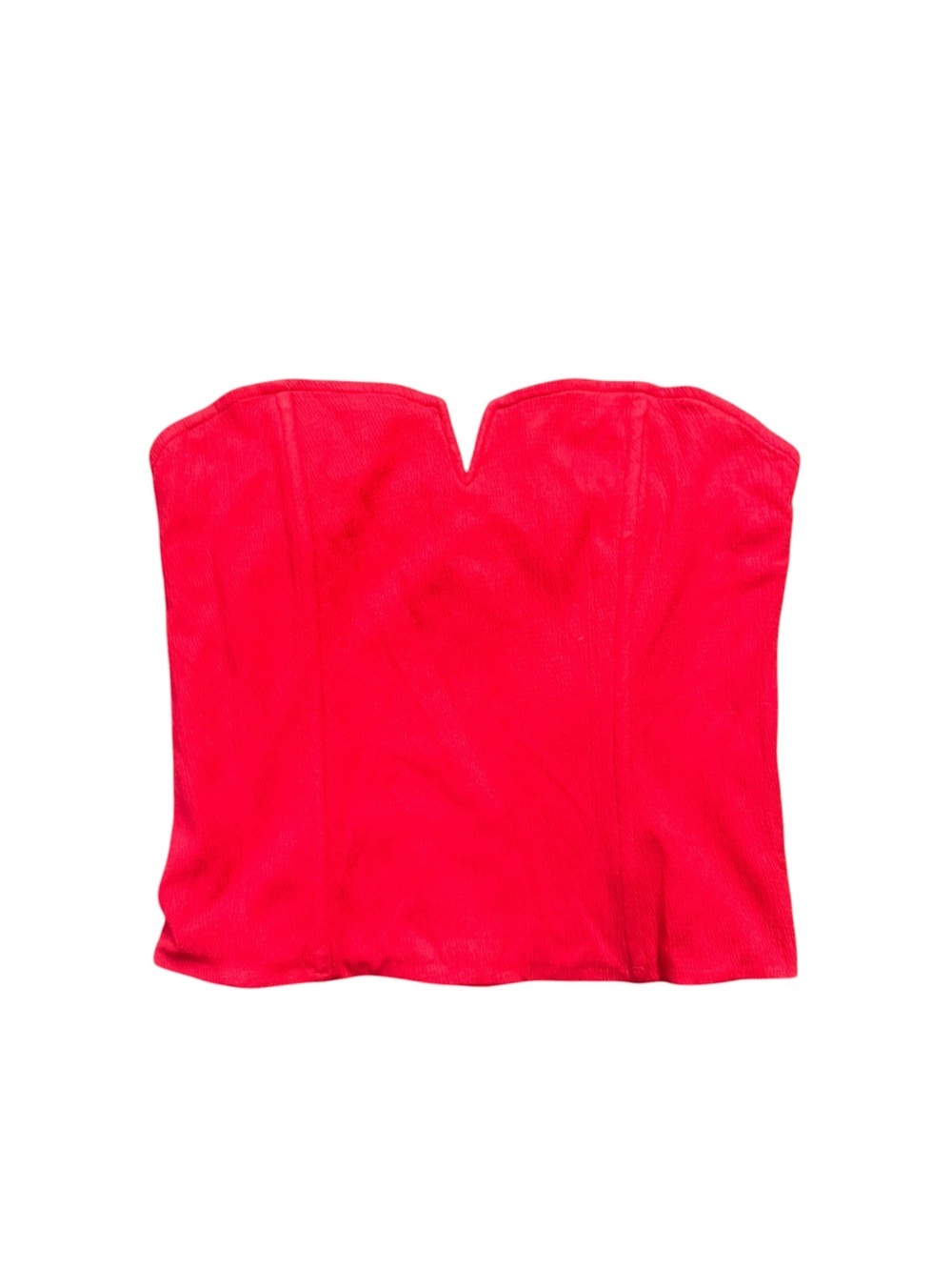 Anthropologie Porridge Strapless Bustier Top Red Size Med Y2K - Picture 2 of 6
